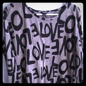 Grey Love Sweater size Large